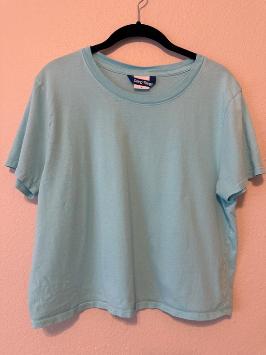 Outdoor Voices Tops - Outdoor Voices Blue Crewneck Short Sleeve Tee